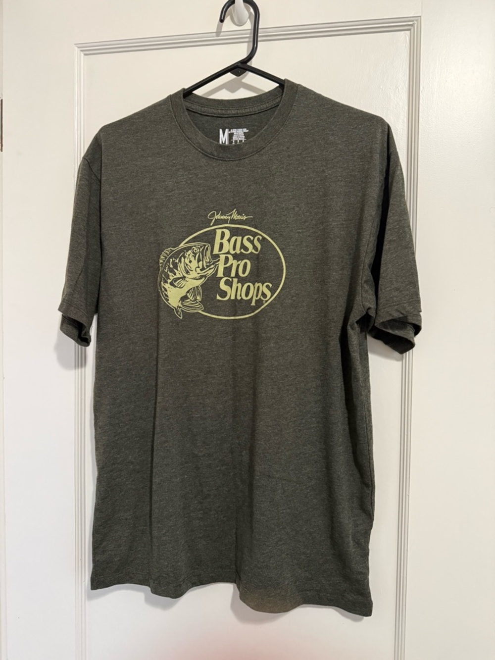 Bass Pro Shops Olive Short-Sleeve Logo Tee with Light Yellow Graphic